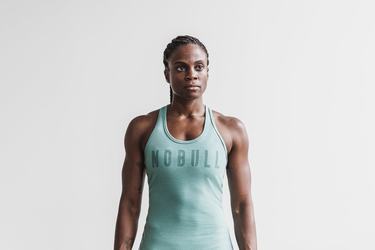 Nobull Racerback Women's Tank Tops Blue | Australia (XA5672)